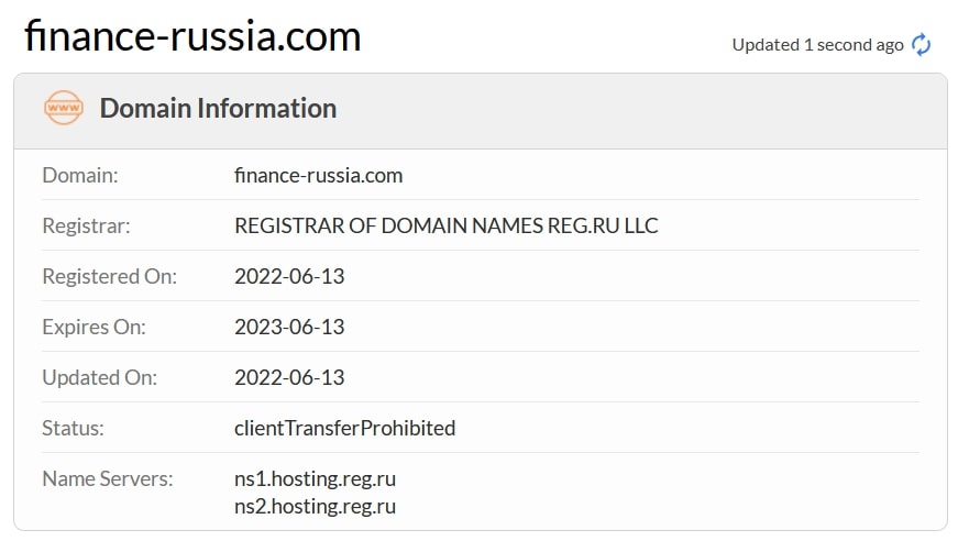 Финансовая Россия домен