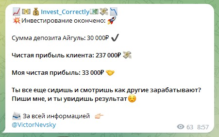 Телеграм Invest Correctly обзор проекта