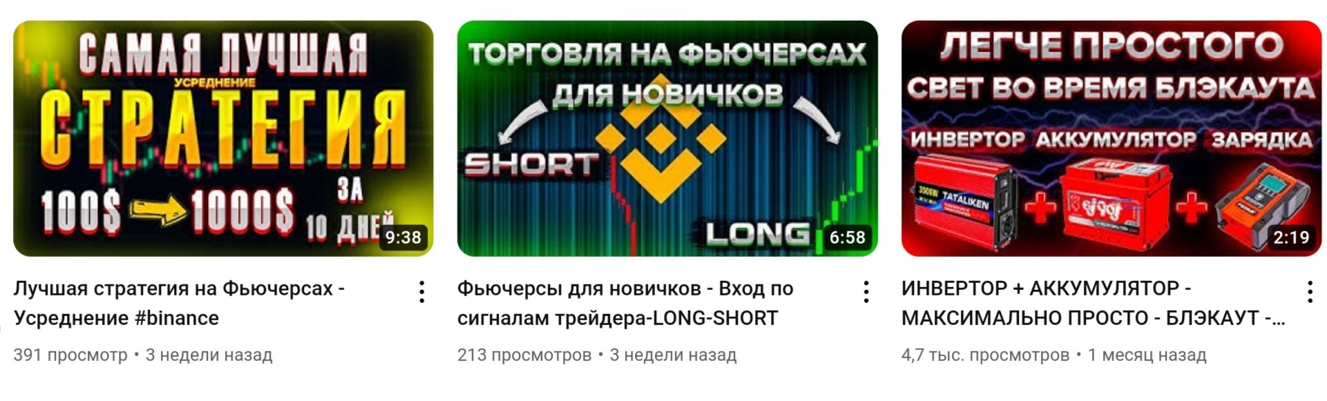 Ютуб канал Stark Trade Signals