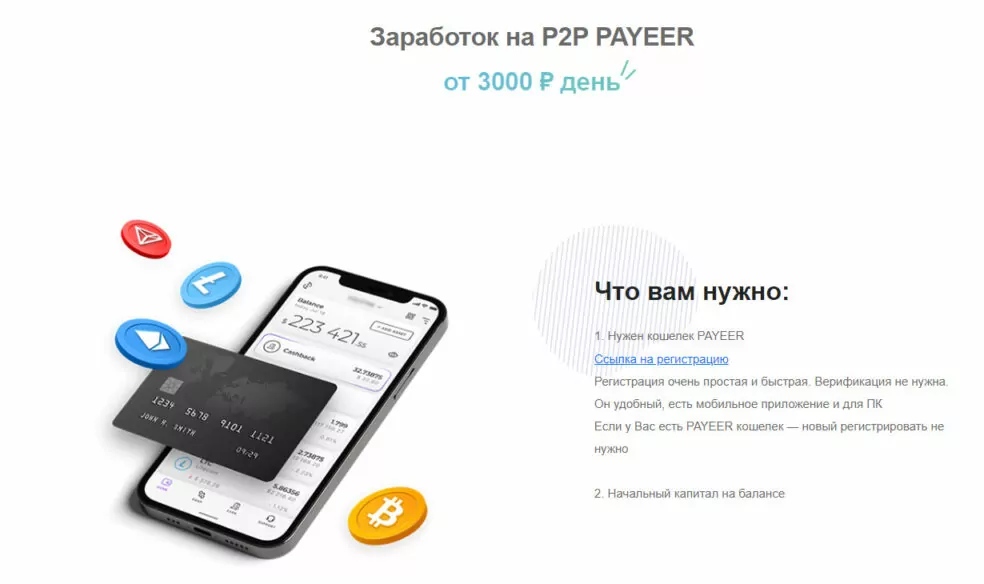 P2P Payeer - сайт