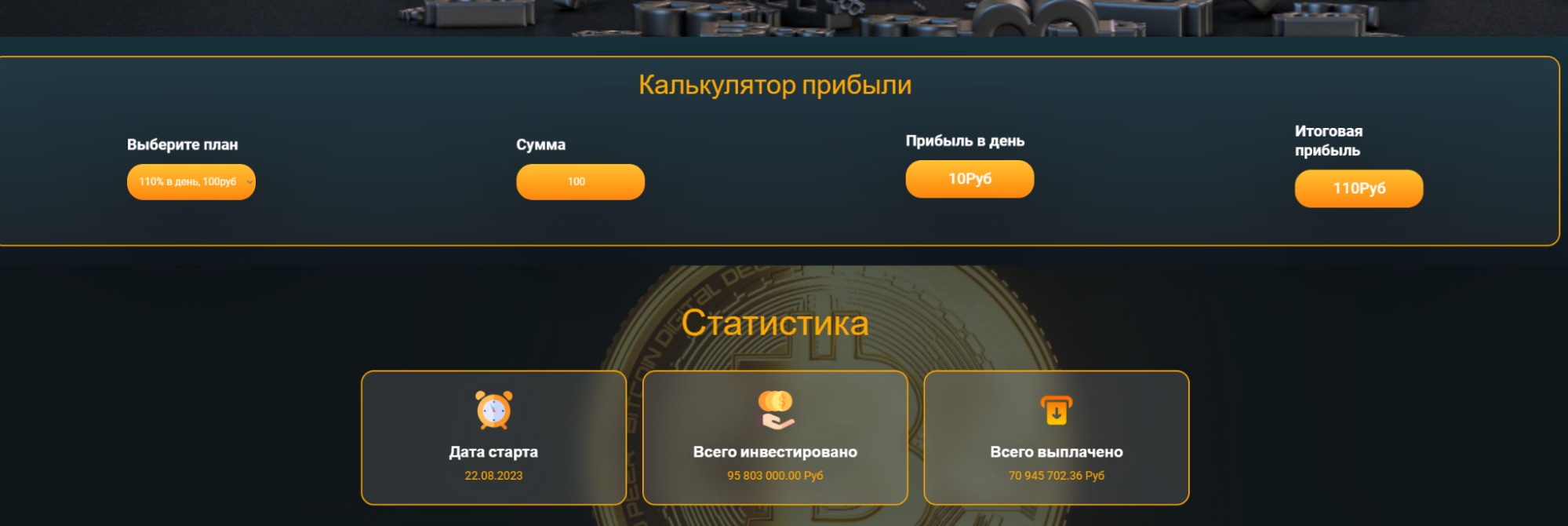 Калькулятор прибыли  Trading Invest24