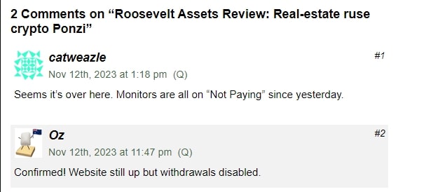 Roosevelt Assets отзывы