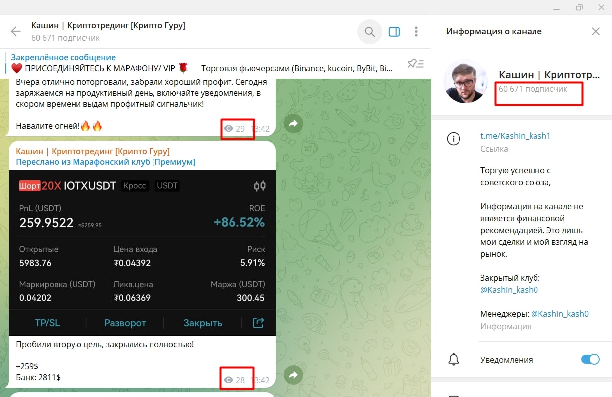 Кашин Криптотрединг телеграмм